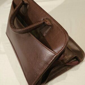 New Daytimer Planner Zippered Cover w/Handles, Faux Brown Leather, 11-3/4" x 8"